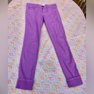 Neon Violet Purple Bella Dahl Skinny Jeans